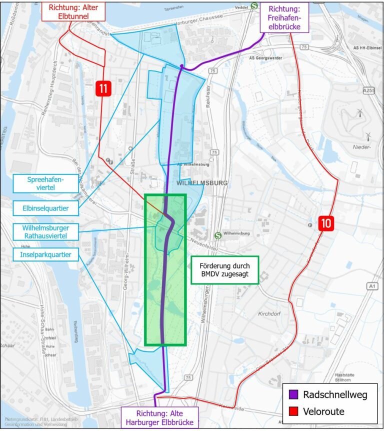 Bund fördert Route Lüneburg – Winsen – Hamburg